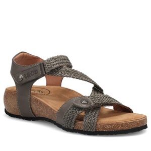 Taos Trulie Lightweight Woven Leather Strap Wedge Sandals